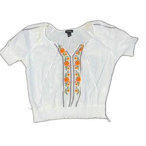 Karen kane Women's White Boho Blouse 2x